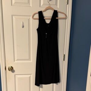 Elegant Black Sleeveless Midi Dress